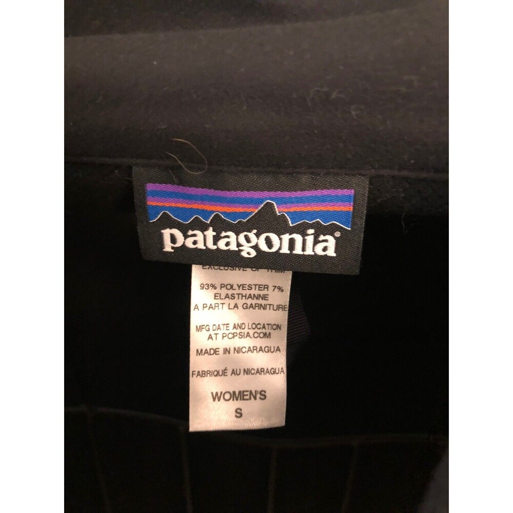 Patagonia Adze Polartec Windbloc Soft Shell Zip Front Jacket Sz S‎ Black Logo - Picture 2 of 8